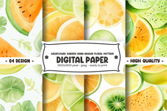 Wildflower garden hand-drawn floral pattern digital paper Product Image 1