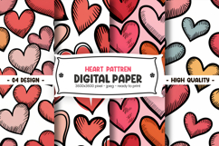 Heart Pattern Digital Paper Product Image 1