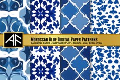 Moroccan Blue Digital Paper Patterns Product Image 1