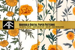 Marigold Flower Digital Paper Patterns Product Image 1