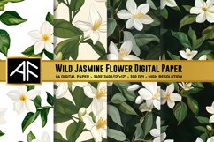 Wild Jasmine Flower Digital Paper Pattern Product Image 1