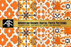 Moroccan Orange Digital Paper Patterns Product Image 1