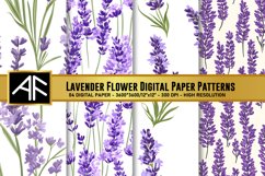 Lavender Flower Digital Paper Patterns Product Image 1