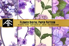 Verbena Flower Digital Paper Pattern Product Image 1