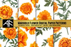 Marigold Flower Digital Paper Patterns Product Image 1
