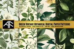 Vintage Botanical Digital Paper Patterns Product Image 1