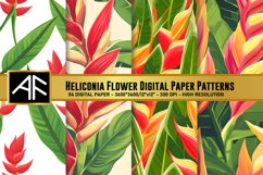 Heliconia Flower Digital Paper Patterns Product Image 1