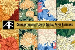 Chrysanthemum Flower Digital Paper Patterns Product Image 1