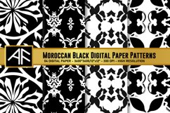 Moroccan Black Digital Paper Patterns Product Image 1