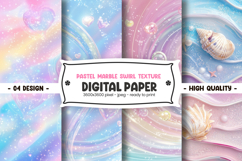 Pastel marble swirl texture digital paper Product Image 1