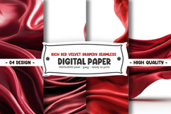 Rich red velvet drapery seamless digital paper Product Image 1