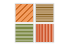 Autumn Stripes Digital Paper Patterns | Stripes Pattern Product Image 2