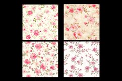 Shabby Chic Pink Floral Digital Paper Product Image 2
