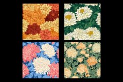 Chrysanthemum Flower Digital Paper Patterns Product Image 2