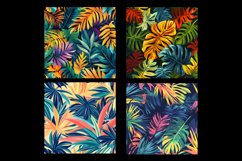 Colorful Tropical DIgital Paper Pattern Product Image 2