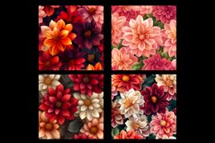 Dahlia Flower DIgital Paper Patterns Product Image 2