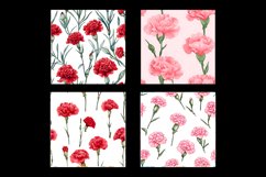 Carnation Flower Digital Paper Patterns Product Image 2