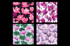 Cyclamen Flower Digital Paper Patterns Product Image 2