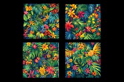 Colorful Tropical DIgital Paper Patterns Product Image 2