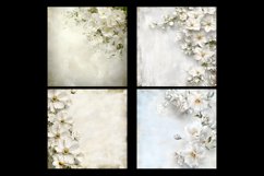 Shabby Chic White Floral Digital Paper Product Image 2