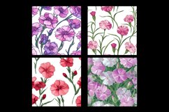 Dianthus Flower Digital Paper Patterns Product Image 2