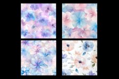 Watercolor Pastel Flower Digital Paper Pattern Product Image 2