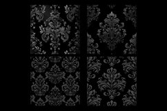 Black Damask Digital Paper Patterns Product Image 2