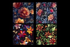 Fantasy Flower Digital Paper Patterns Product Image 2
