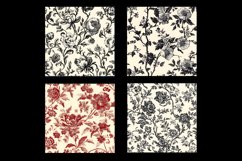 Toile Flower Digital Paper Patterns Product Image 2