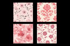 Pink Vintage Floral Digital Paper Patterns Product Image 2