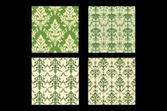 Green Damask Digital Paper Patterns Product Image 2