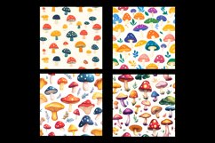 Colorful Mushroom Digital Paper Pattern Product Image 2