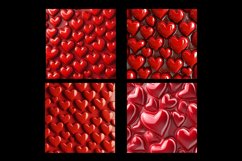 3d Red Heart Digital Paper Pattern Product Image 2