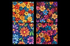 Vibrant Flower Digital Paper Pattern Product Image 2