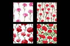 Carnation Flower Digital Paper Patterns Product Image 2