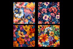 Vibrant Floral Digital Paper Pattern Product Image 2