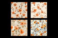 Shabby Chic Orange Flower Digital Paper Product Image 2