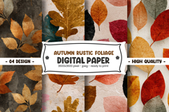 Autumn Rustic Foliage Digital Paper Product Image 1