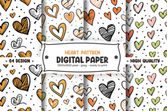 Heart Pattern Digital Paper Product Image 1