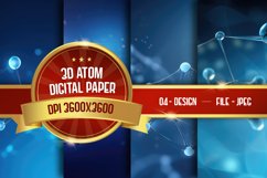 3D Atom Digital Paper Product Image 1