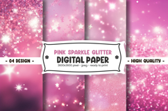 Pink Sparkle Glitter Digital Paper Product Image 1