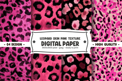 Leopard skin pink texture digital paper Product Image 1