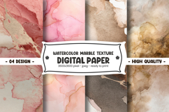 Watercolor marble texture digital paper Product Image 1