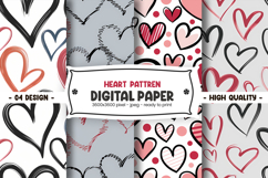 Heart Pattern Digital Paper Product Image 1