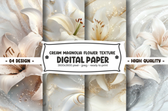 Cream magnolia flower texture digital paper Product Image 1