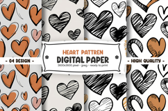 Heart Pattern Digital Paper Product Image 1