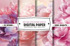 Soft pink lotus flower close-up digital paper Product Image 1