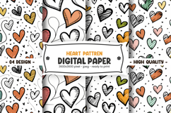 Heart Pattern Digital Paper Product Image 1
