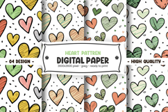 Heart Pattern Digital Paper Product Image 1