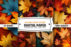 Autumn Leaves Pattern Digital Paper Product Image 1